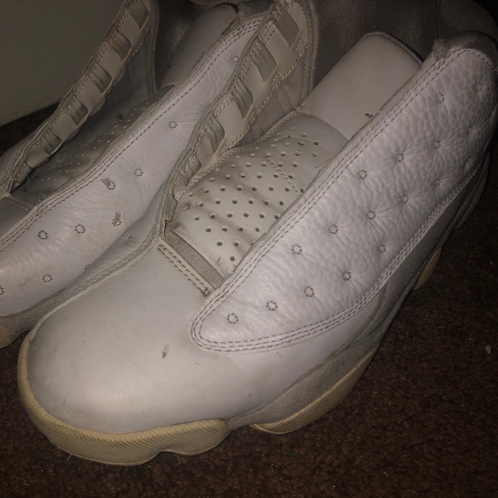 White Jordan 13s